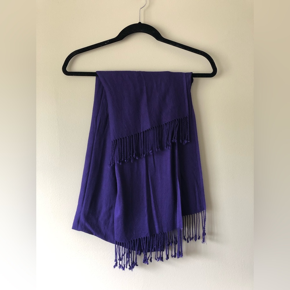 Purple Scarf with Tassels